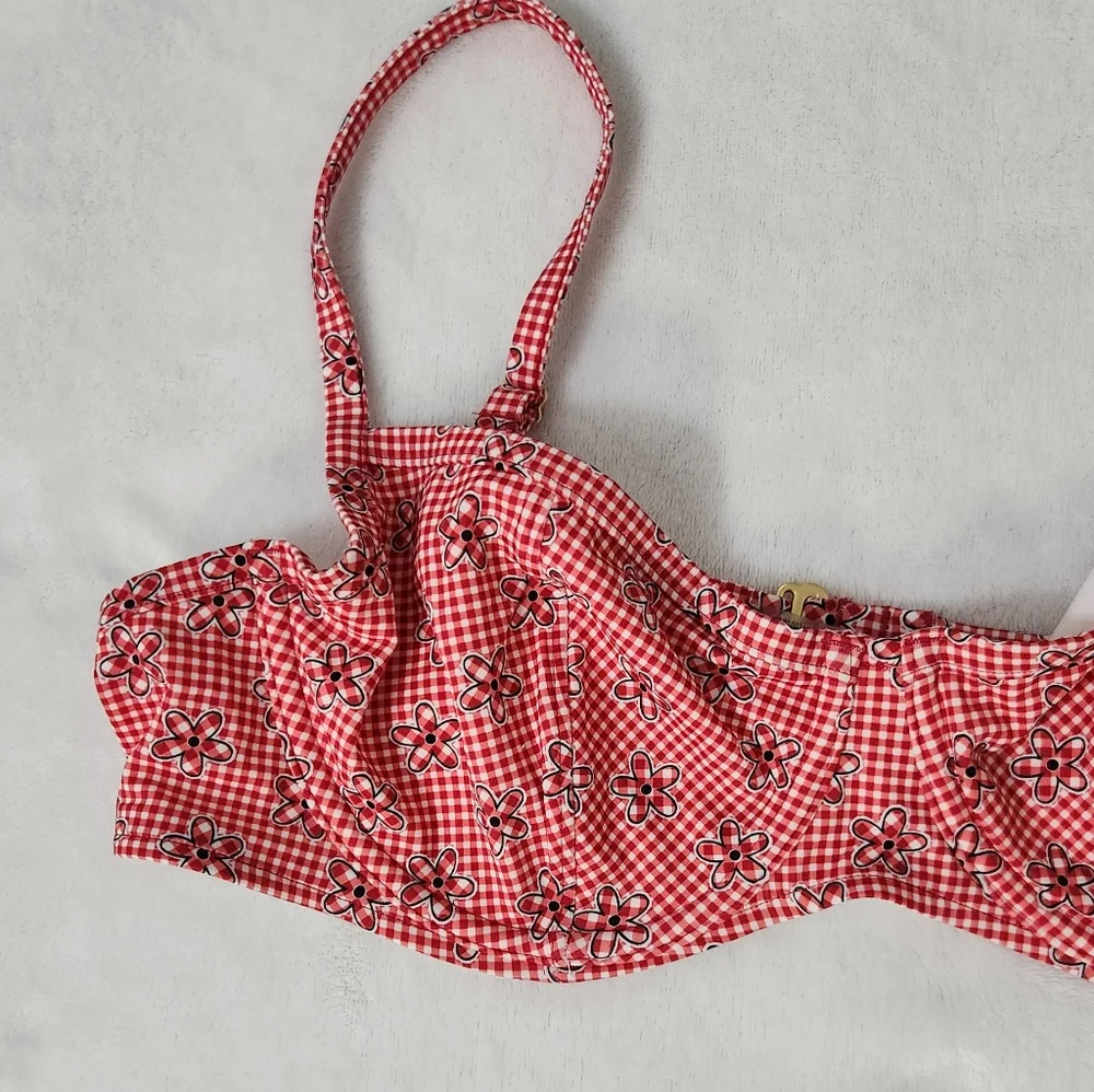New!Pink X Frankies Bikini Buttercup Bikini Top‎ Ladybug Lane Red Gingerham